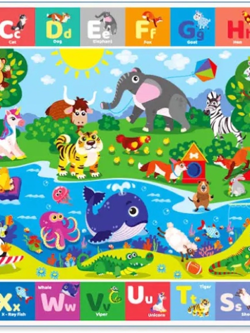 Brand New Extra Large Kids Alphabet Play Mat - Multicolor 79” x 60” inch